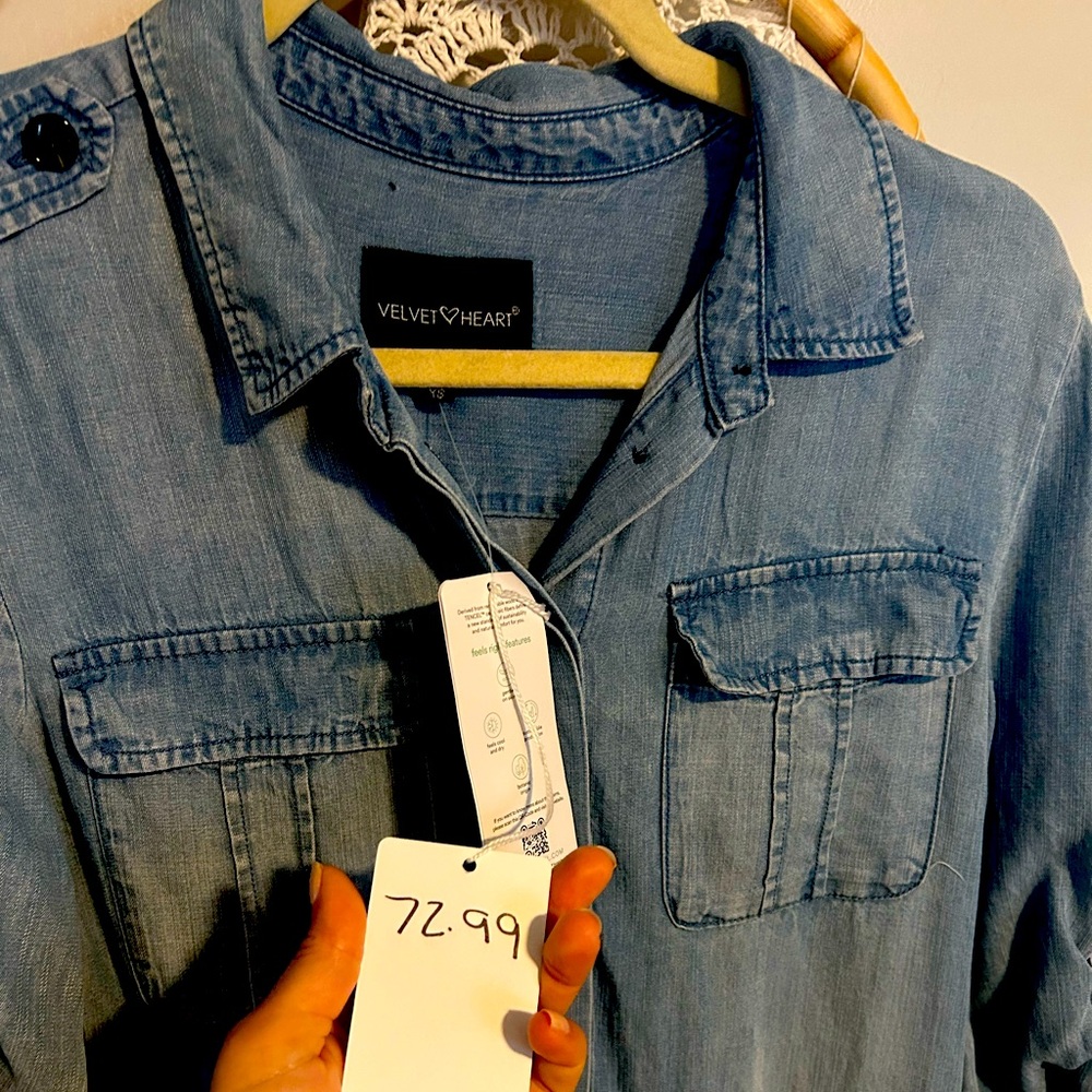 Denim romper Xs